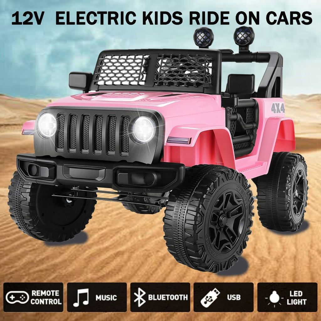 Electric Kids Ride-On JEEP with Remote Control - 12V 4-Wheel Toy Truck