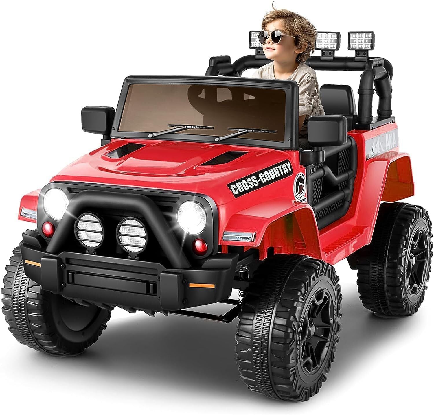 Electric Ride-On Car for Kids with Parent Remote Control and 3 Speed Options