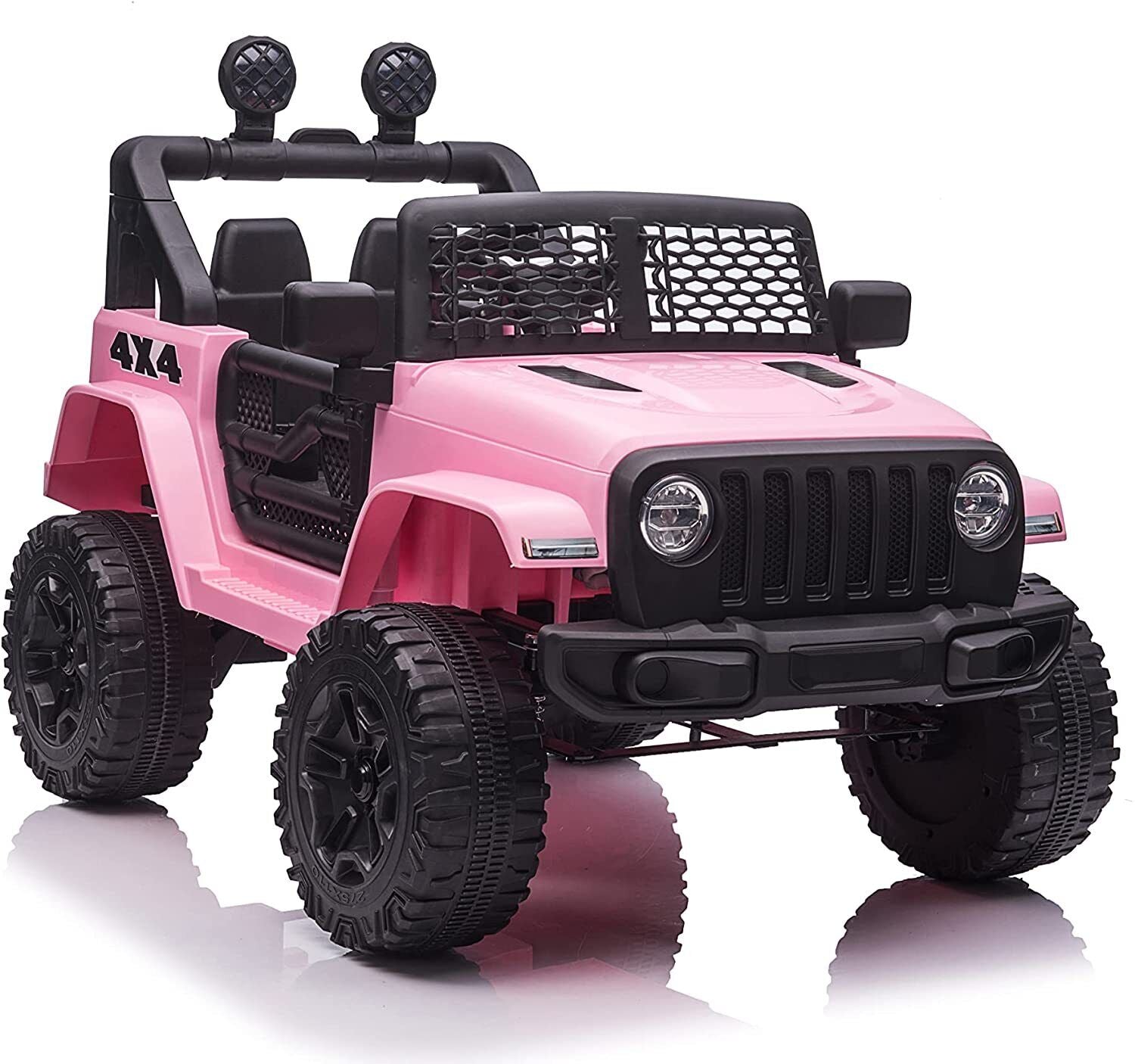 Electric Kids Ride-On Truck with Remote Control and LED Lights - 12V Battery Powered, 1-Seater