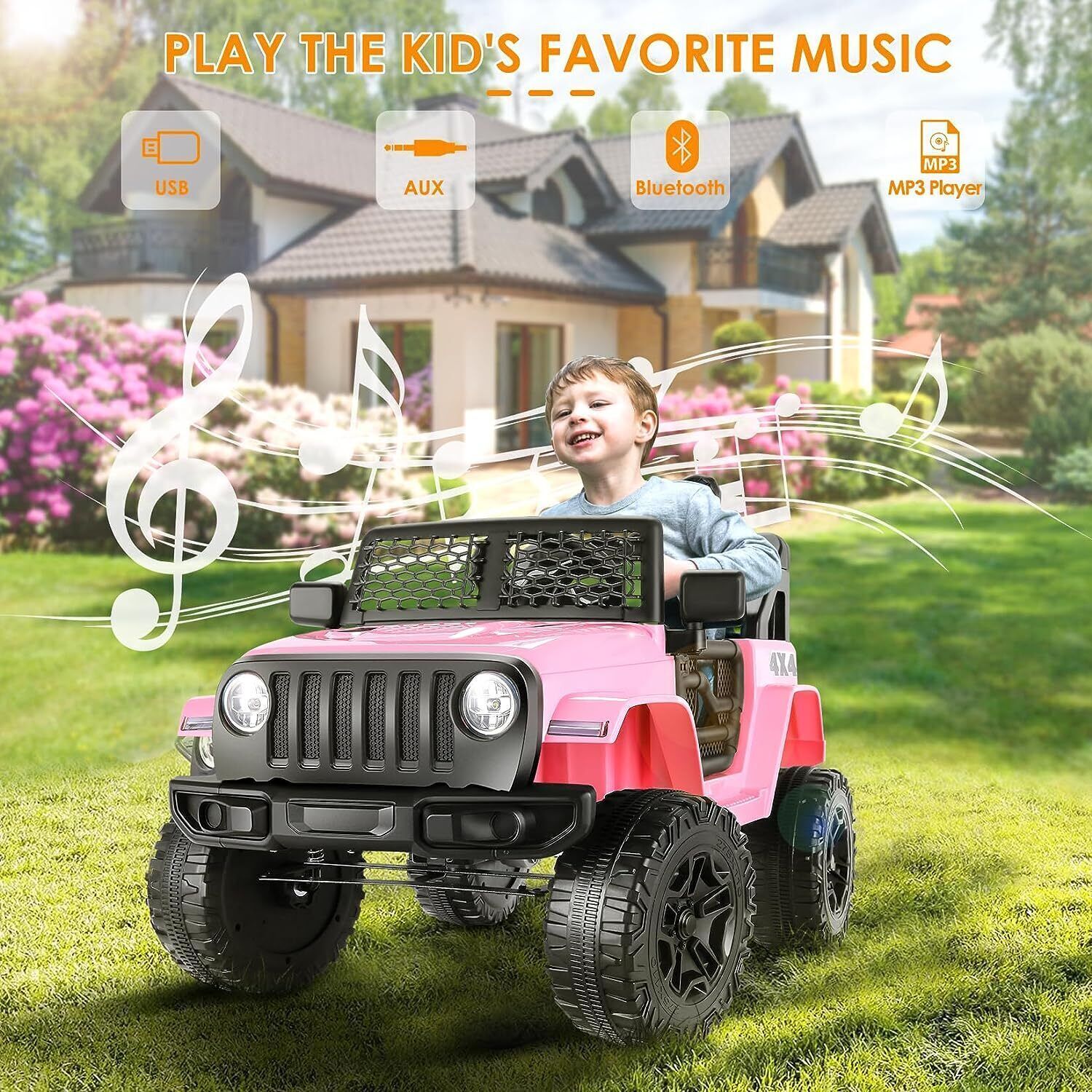 Electric Lamborghini Ride-On Car for Kids with Remote Control - 24/12V Truck Toy