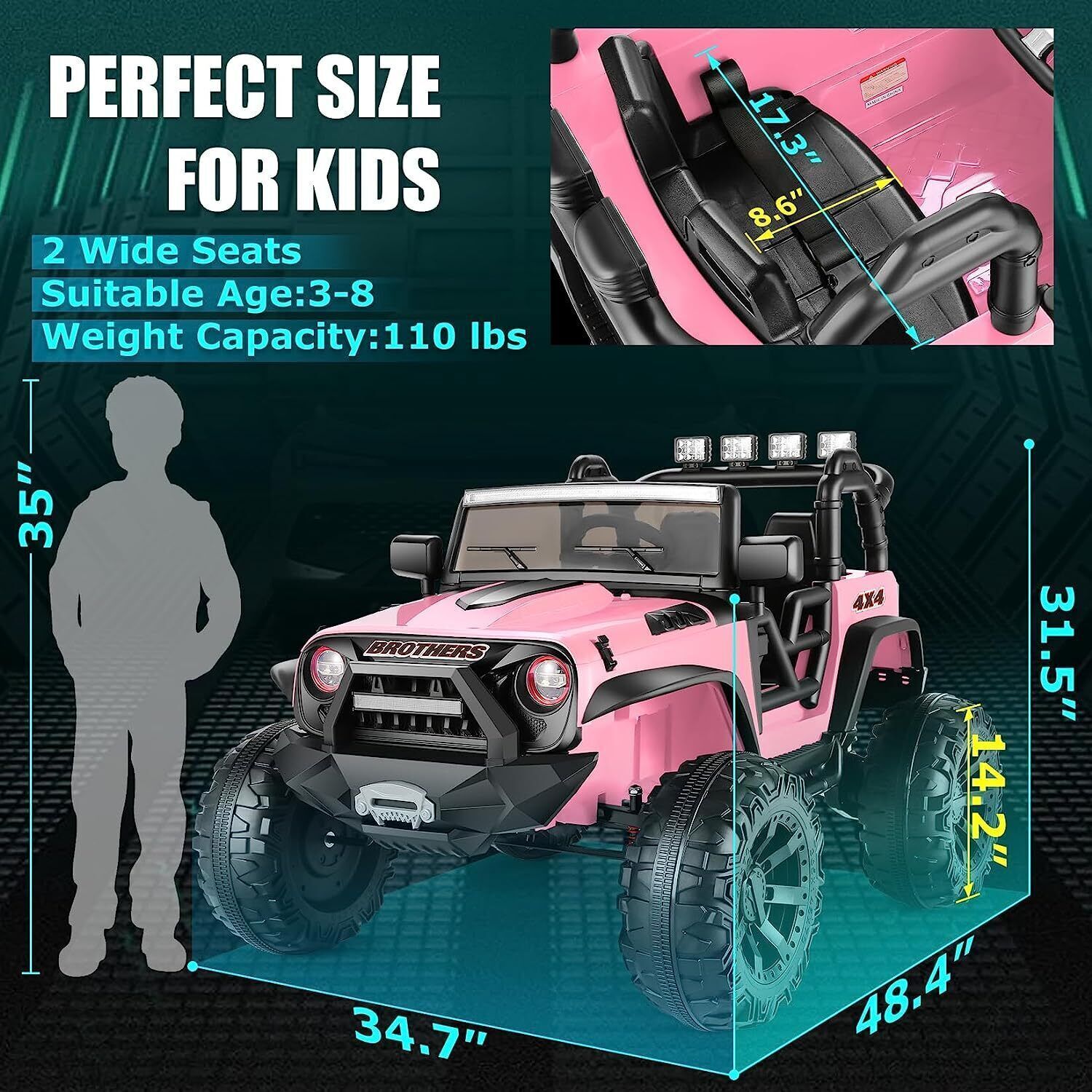 Electric Lamborghini Ride-On Car for Kids with Remote Control - 24/12V Truck Toy