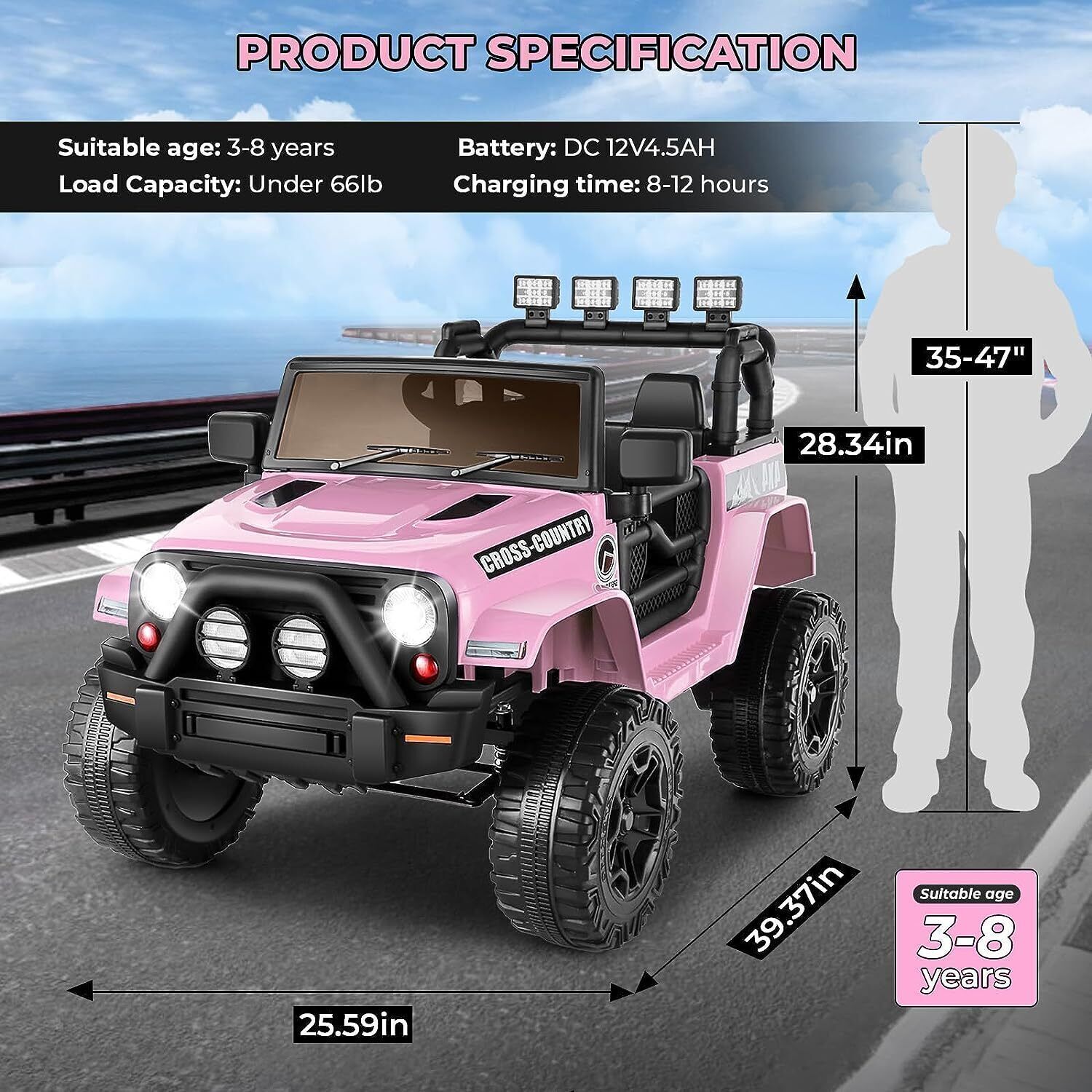 Electric Lamborghini Ride-On Car for Kids with Remote Control - 24/12V Truck Toy