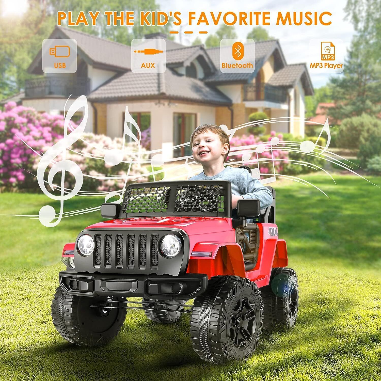 Remote Control Lamborghini Electric Car for Kids - 24/12V Ride-On Truck