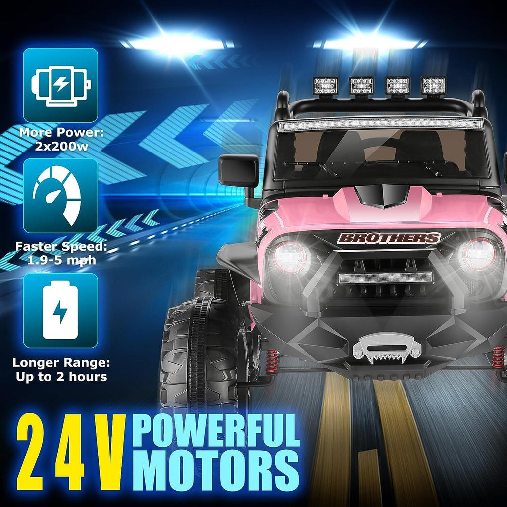 Remote Control Lamborghini Electric Car for Kids - 24/12V Ride-On Truck