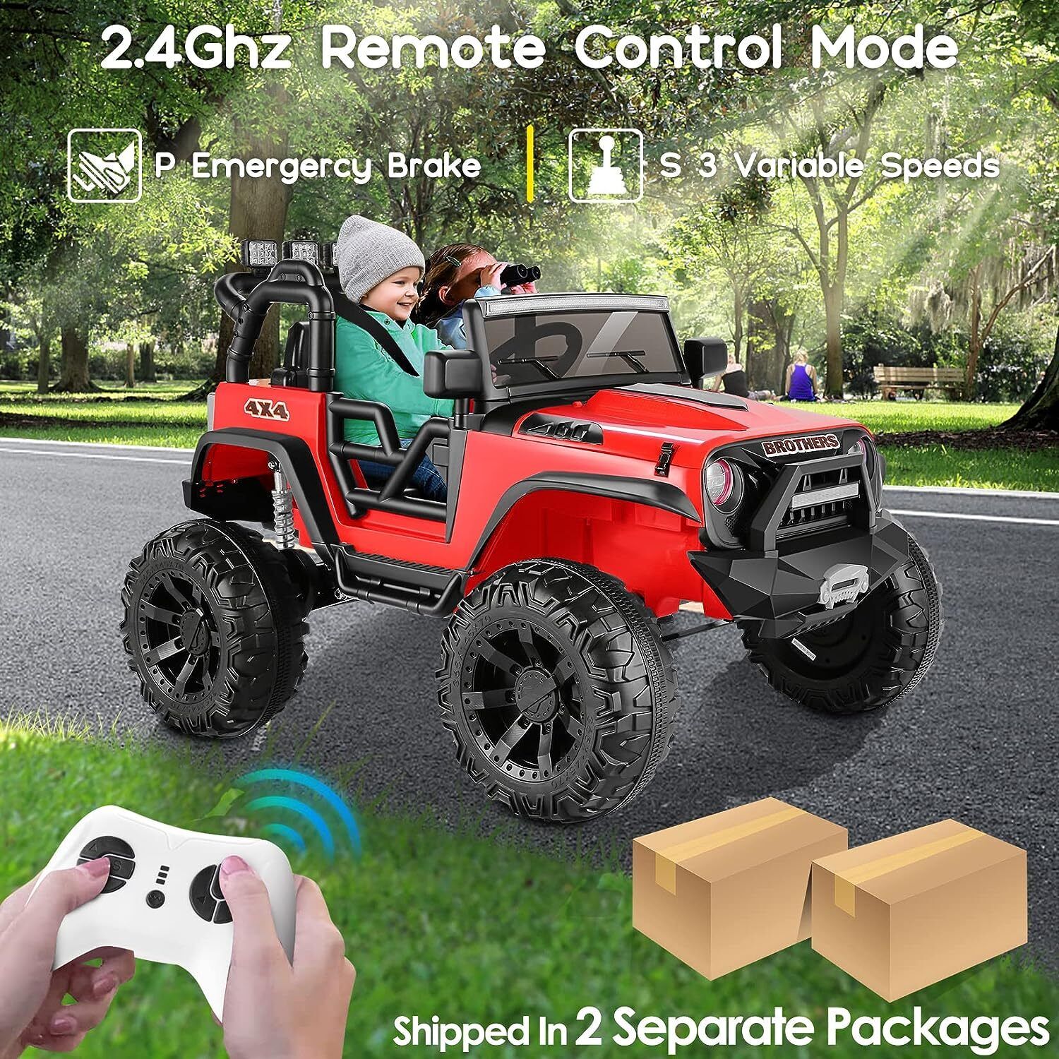 Remote Control Lamborghini Electric Car for Kids - 24/12V Ride-On Truck