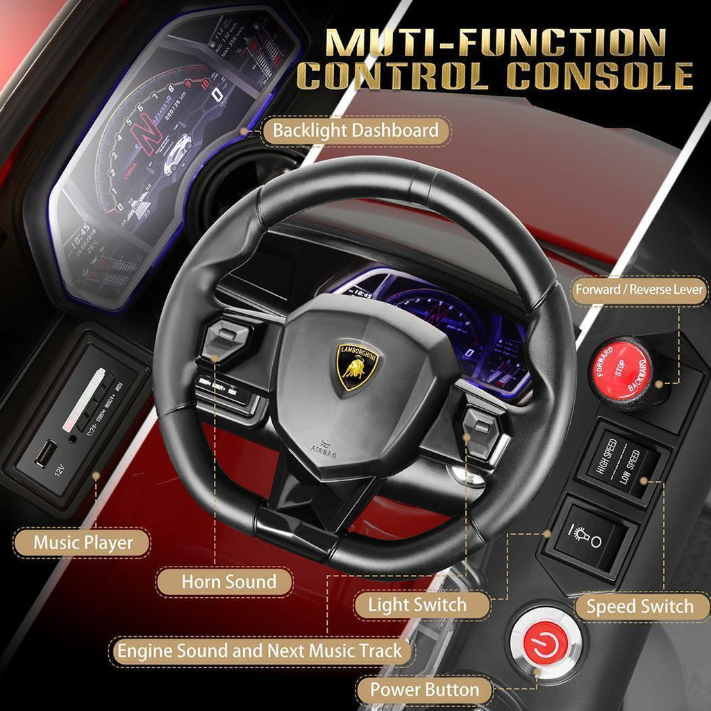 12V Licensed Lamborghini Electric Ride-On Car with MP3 and USB