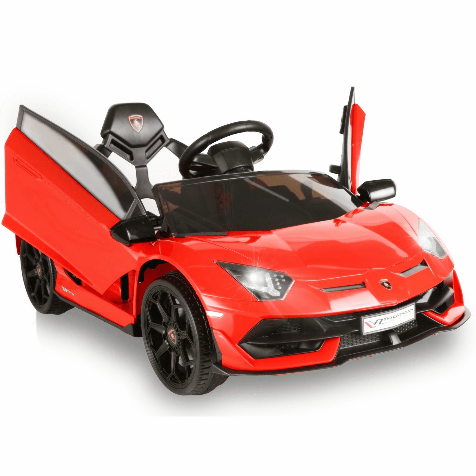 Licensed Lamborghini Electric Ride-On Car for Kids with Remote Control and AUX/USB