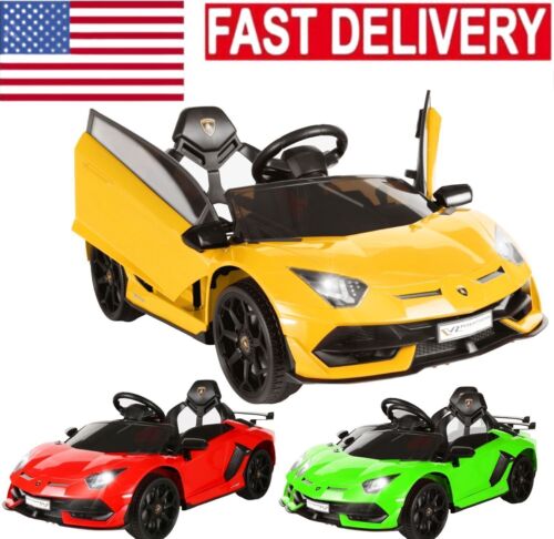 Electric Lamborghini Ride-On Car for Kids with Remote Control and MP3 Player - Perfect Gift for Children in the US