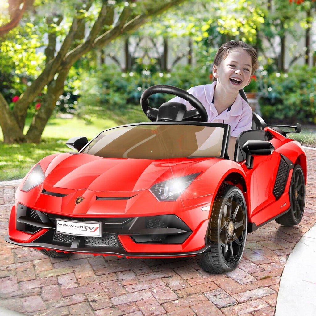 Electric Lamborghini Ride-On Car for Kids with Remote Control, LED Lights, and MP3 Player