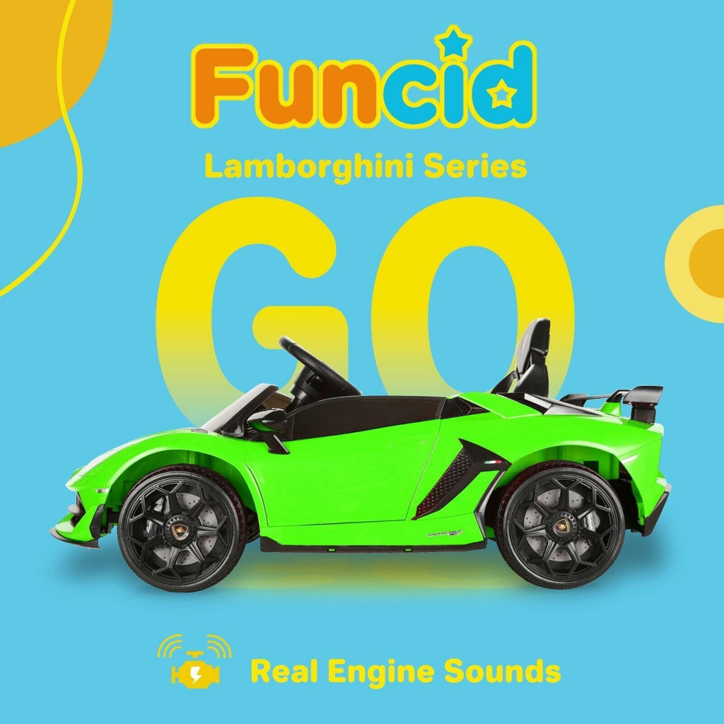 Electric Lamborghini Ride-On Car for Kids with Remote Control, MP3 and AUX - US Version