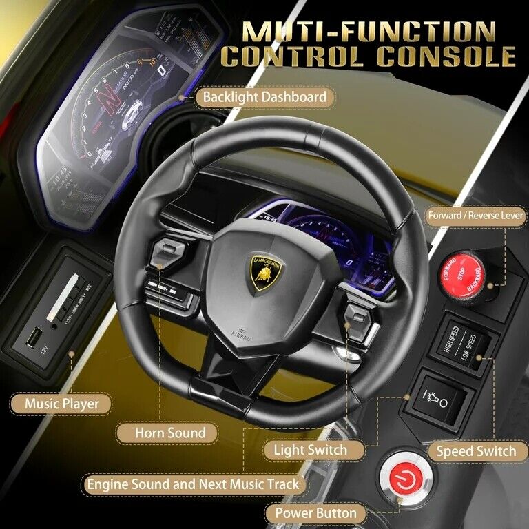Electric Lamborghini Sian Ride On Car for Kids with Remote Control and MP3 Player - Perfect Gift for Kids!