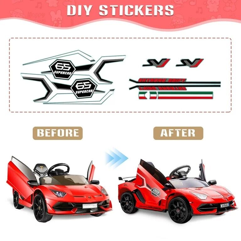 Licensed Lamborghini Electric Ride-On Car for Kids with Remote Control, MP3 and USB Connectivity