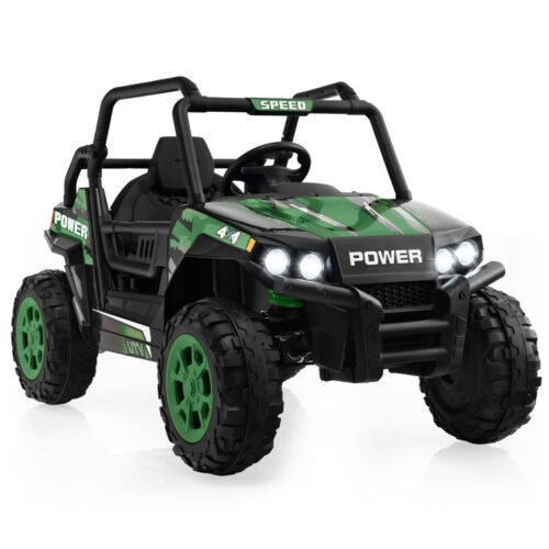 Electric Off-Road Truck for Kids with Realistic Horns and Engine Sounds - 12V