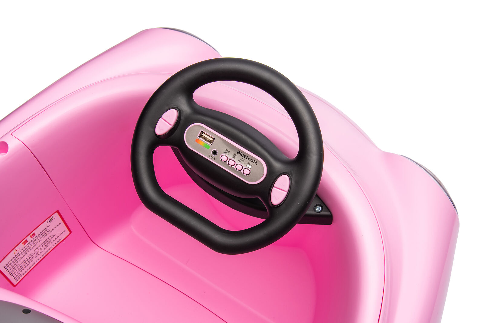 Electric Pink Bumper Car for Kids with Remote Control - 12V Toddler Vehicle