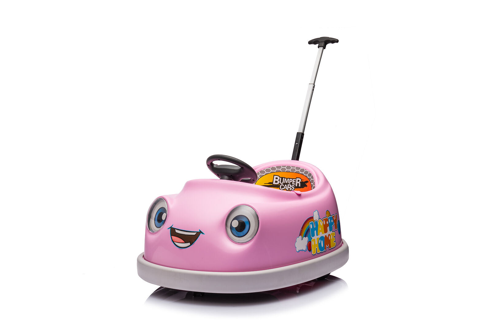 Electric Pink Bumper Car for Kids with Remote Control - 12V Toddler Vehicle