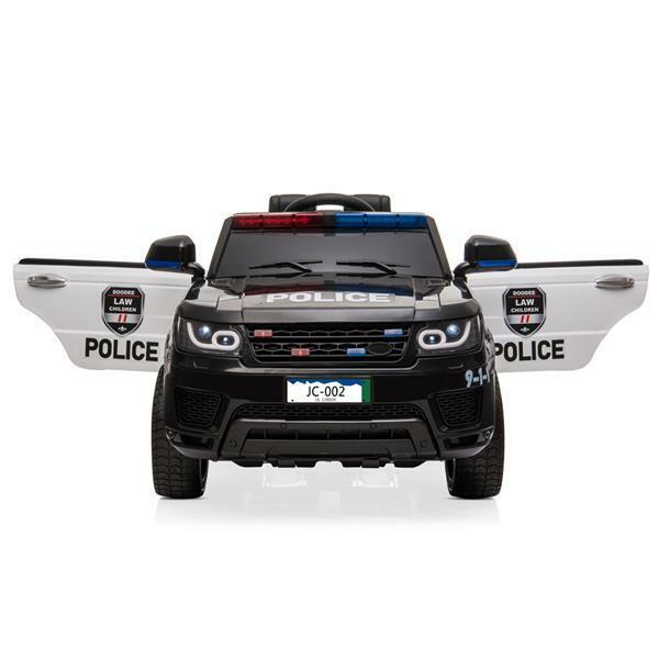 Electric Police SUV Ride-On Toy Car for Kids with 2 Speeds, Lights, Music, and Siren