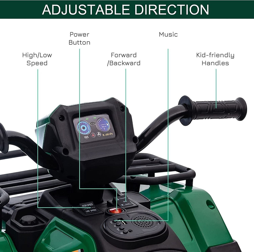 Electric Quad ATV Car for Kids 3-6 Years - 12V Battery Powered 4-Wheeler Truck