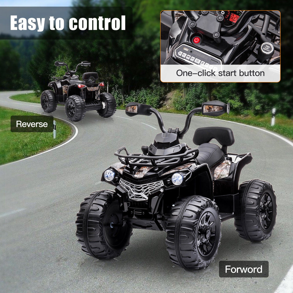 Electric Quad Ride-On Car for Kids with MP3 Player - 12V Battery Powered 4-Wheeler Truck