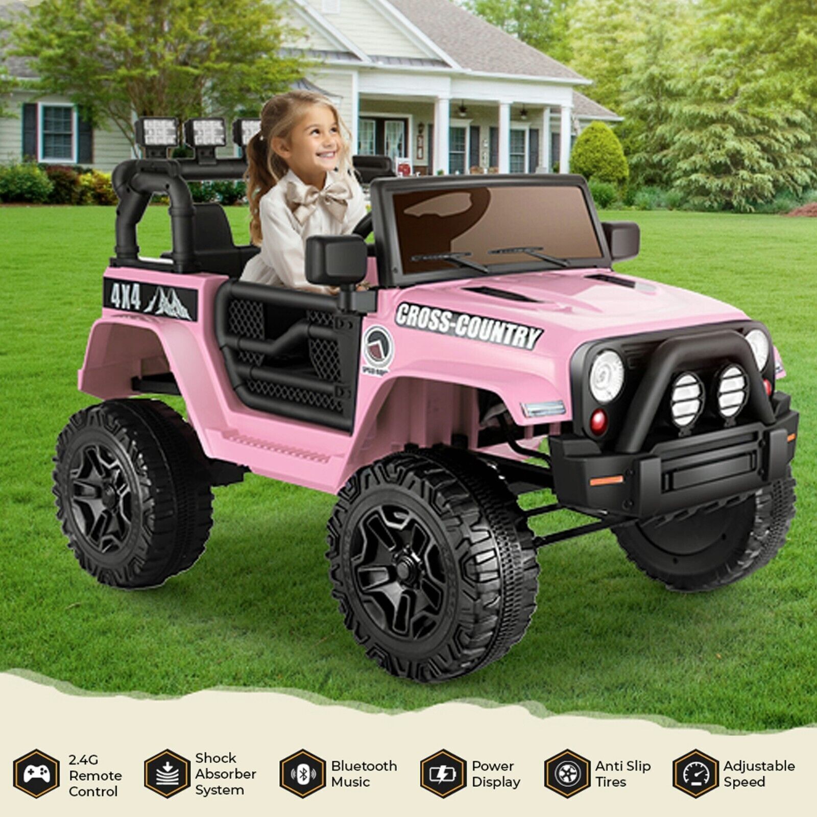 Electric Ride-On ATV Truck for Kids Ages 3-8 Years - 12V Power Wheel Car