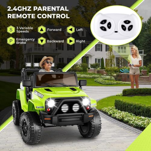 Electric Ride-On Car for Girls with Remote Control and 3 Speed Options