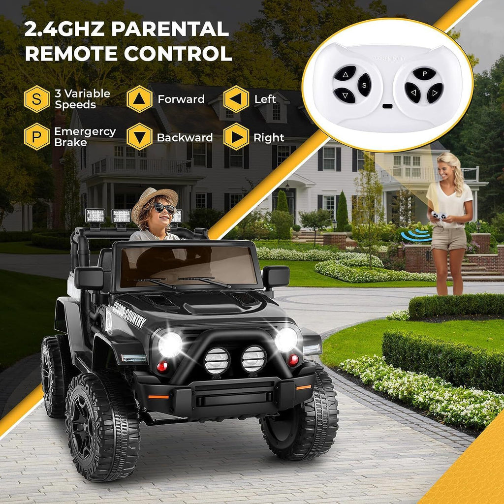 Premium 12V SUV Electric Ride-On Car with Bluetooth, Remote Control, LED Lights, and MP3 Player