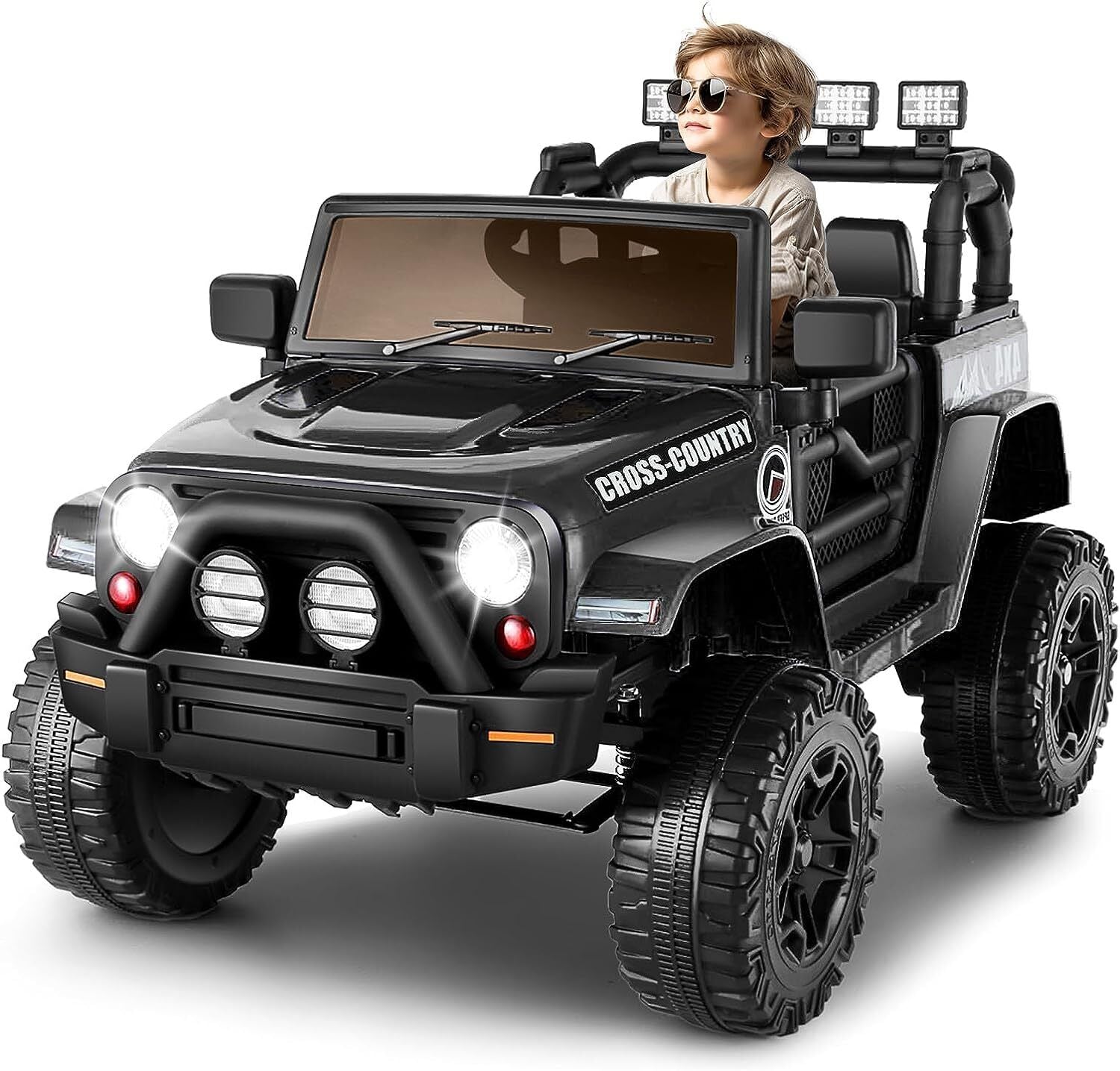Electric SUV Ride-On Car for Kids with Parental Remote Control and LED Lights - 12V