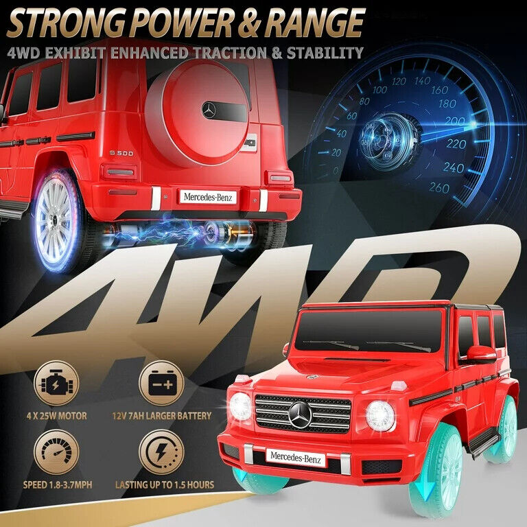 12V Electric Ride-On Car for Kids - Lamborghini & Mercedes Benz G500 in 1