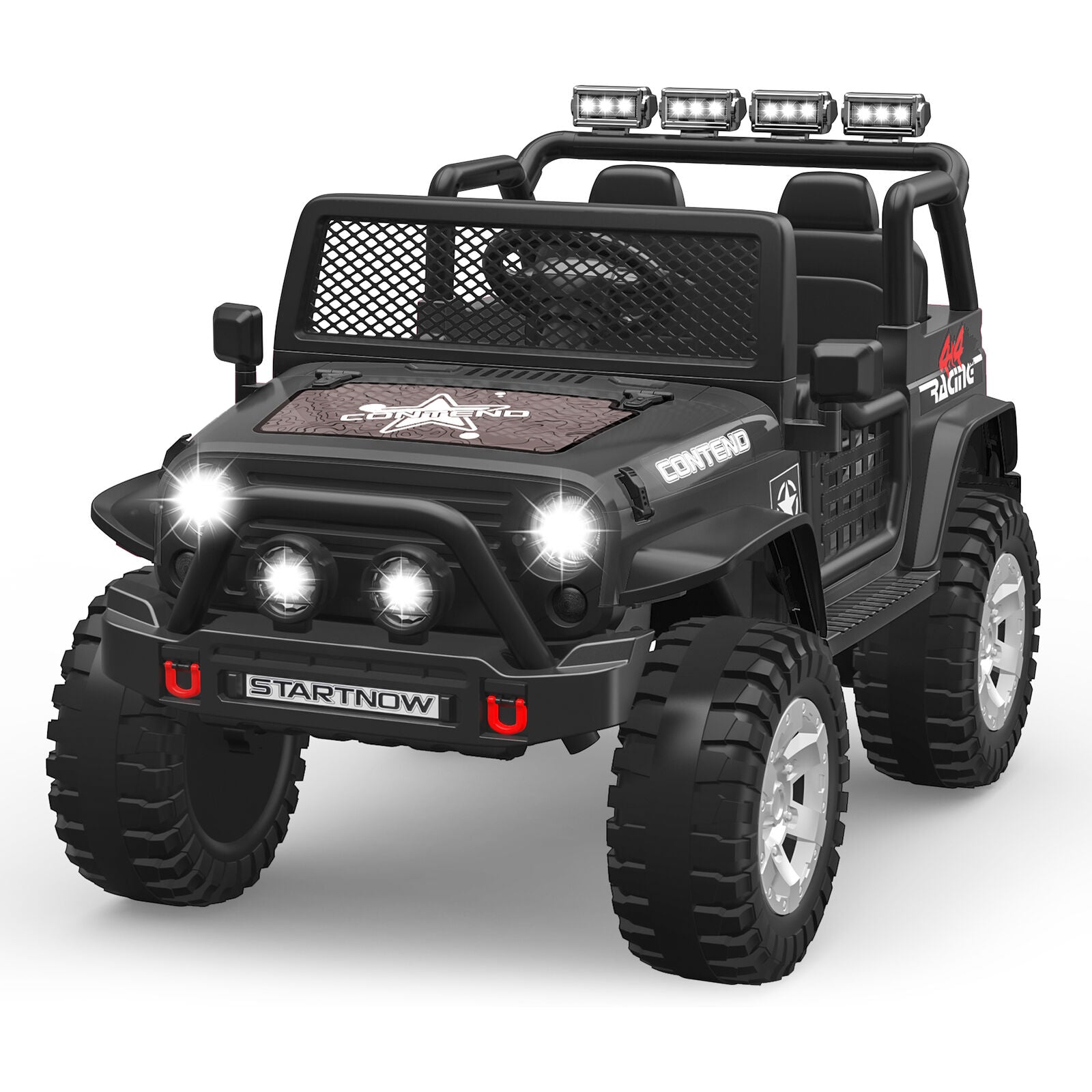 Bluetooth Remote Control 2-Seater Electric Ride On Jeep for Kids with USB Port