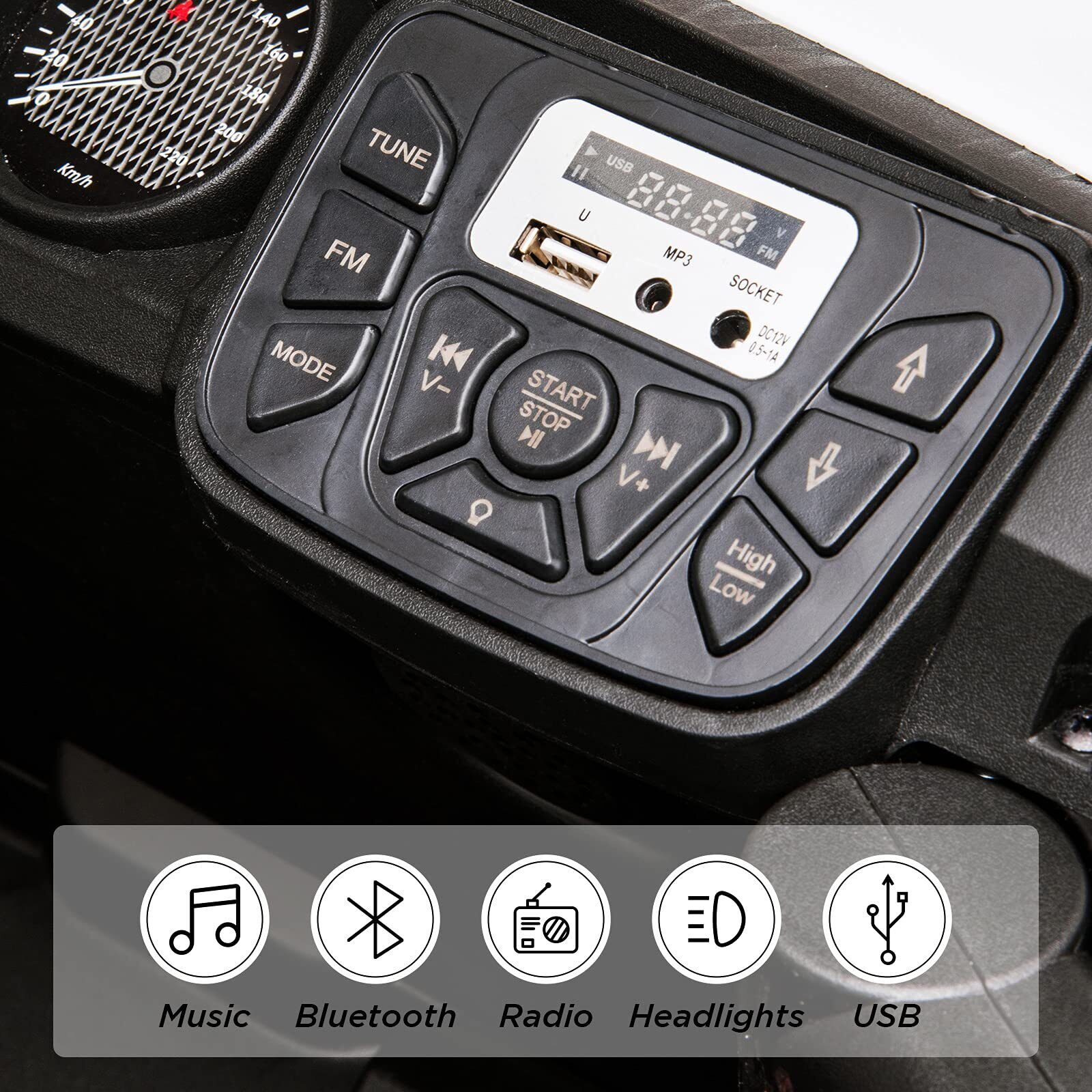 Electric Ride-On Car for Kids with LED Lights, Music, and Remote Control - Perfect Gift for Little Drivers!