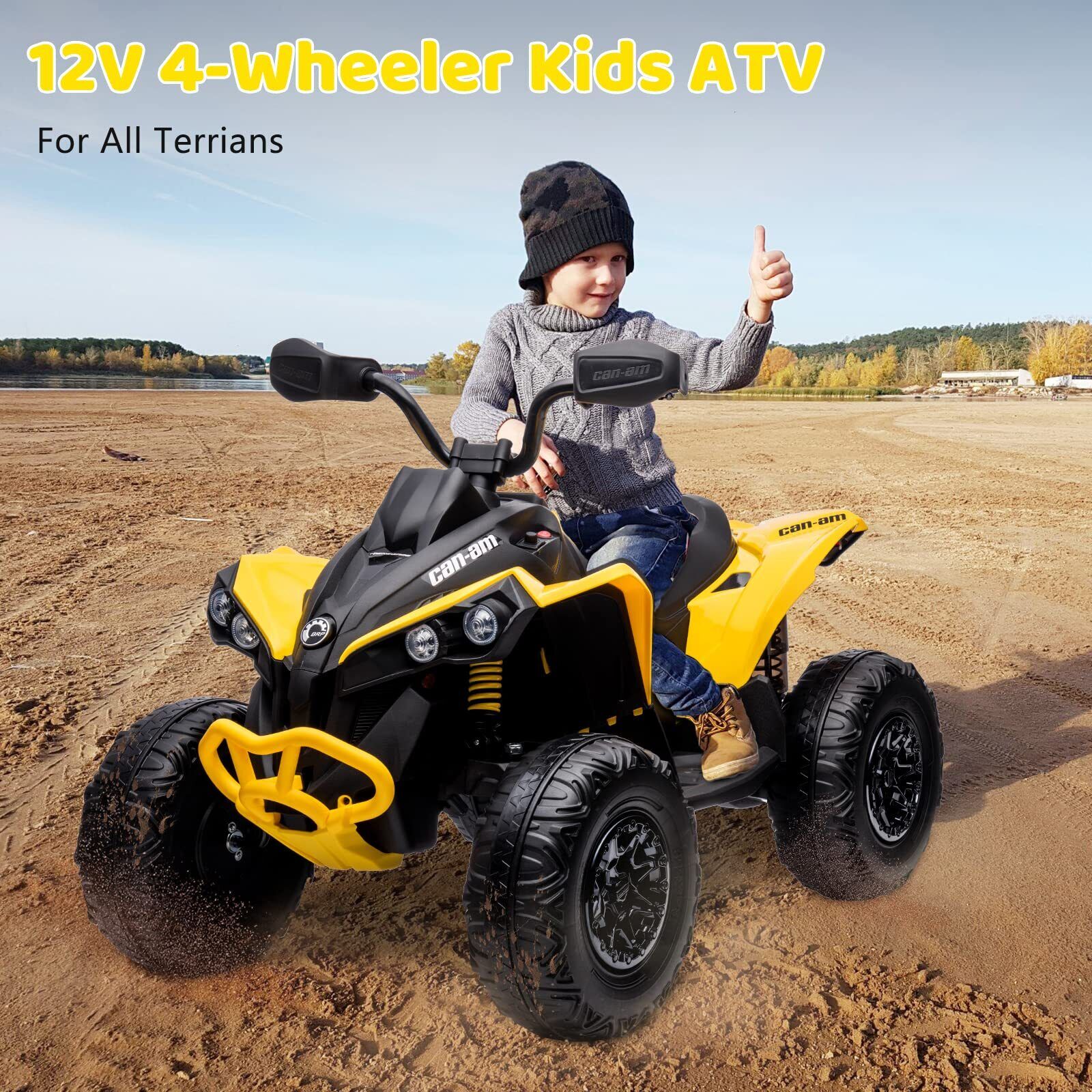 Electric Ride-On Car for Kids with LED Lights, Music, and Wide Seat - Perfect Gift for Playtime Fun!