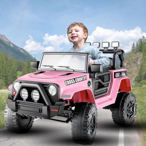 Electric Ride-On Car for Kids with Parental Remote Control - 12V Truck Design