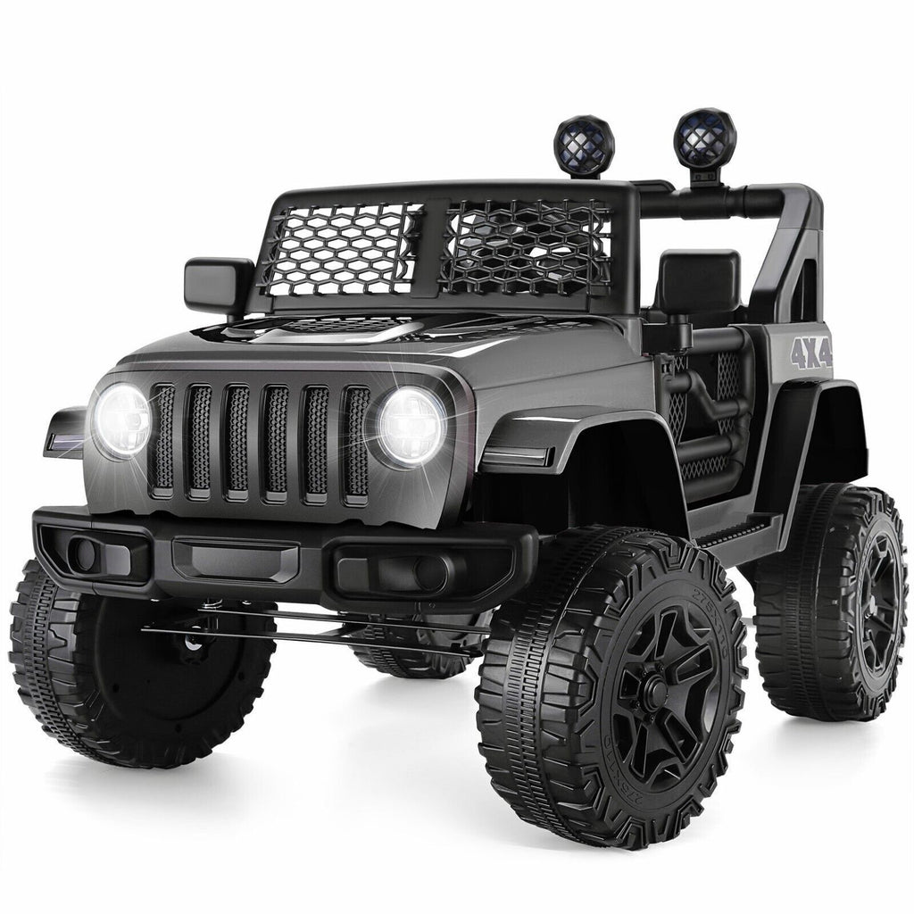 12V Kids Electric Jeep with Remote Control, 3 Speeds, and LED Lights - Perfect Gift for Young Adventurers