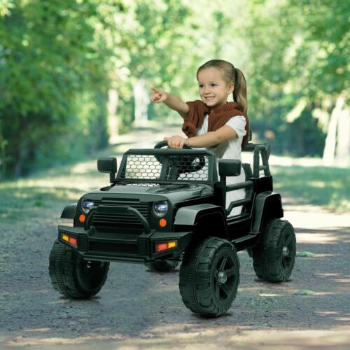 Electric Ride-On Car for Kids with Parental Remote Control - Black