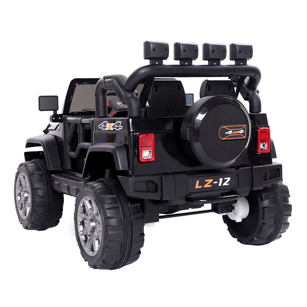 Electric Ride-On Car for Kids with Remote Control - 12V Rechargeable Battery, 4 mph Speed, Black