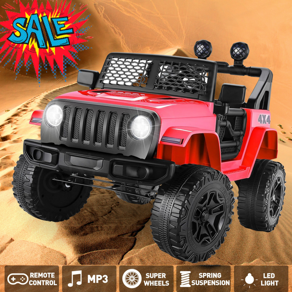 Electric Ride-On Car for Kids with Remote Control and MP3 Player - 12V Truck Design