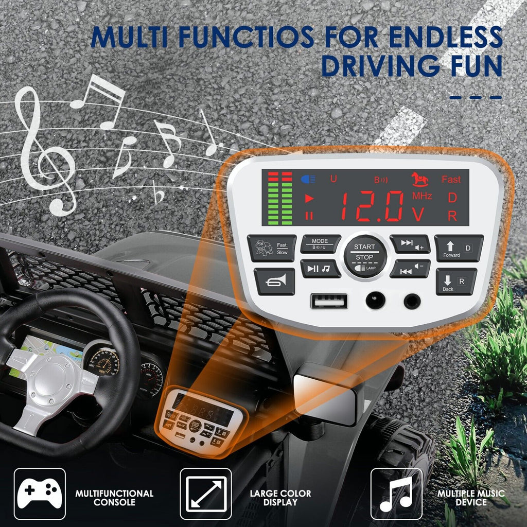 Electric Ride-On Car for Kids with Remote Control and MP3 Player - 12V Children's Truck Toy