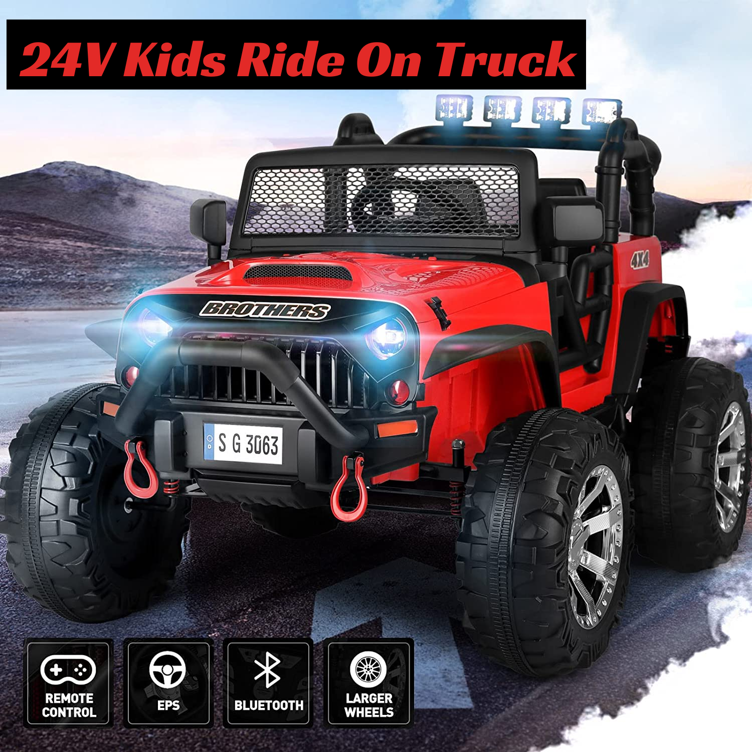 Electric Ride-On Car for Kids with Parental Remote Control, MP3 Player, and Gift Option