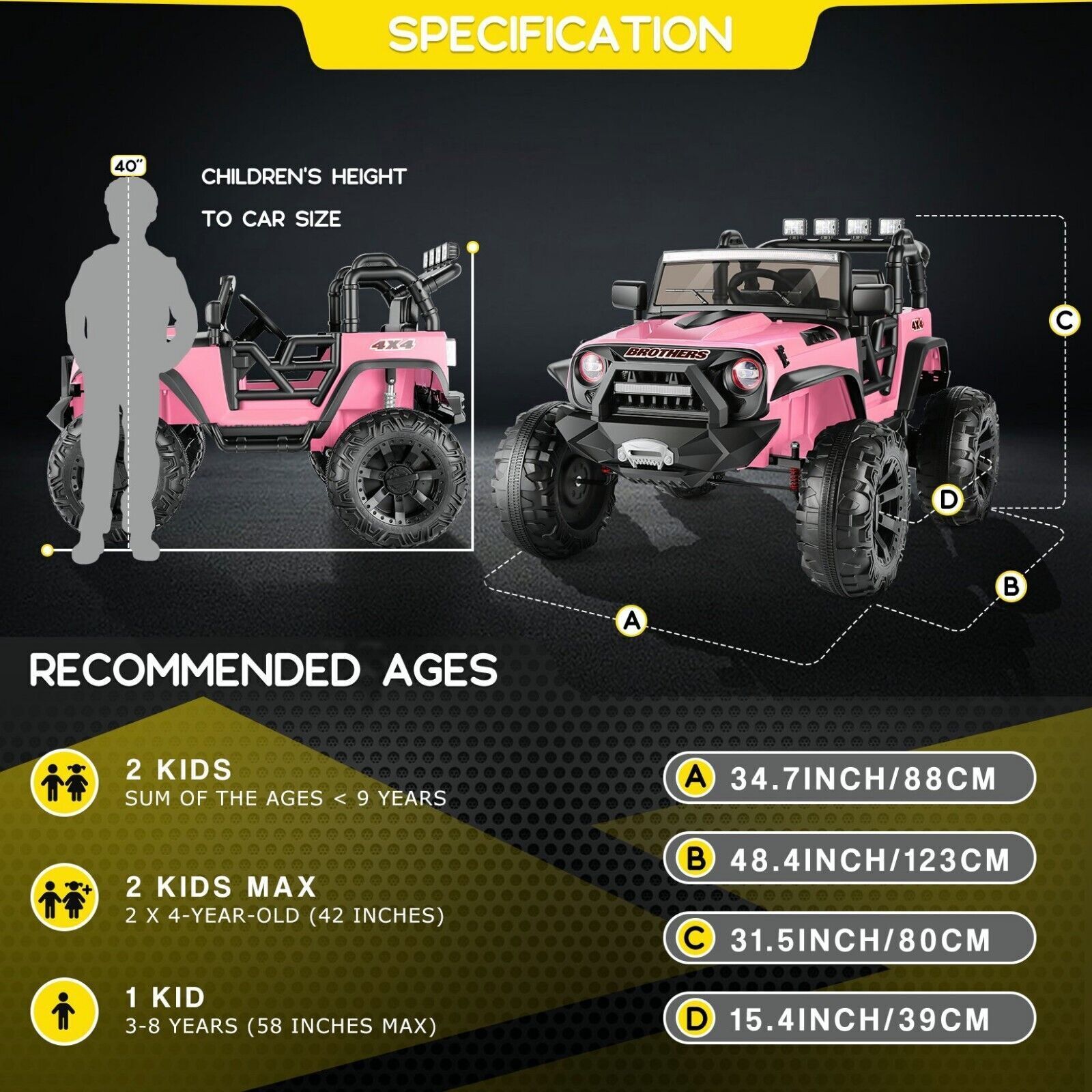 Electric Ride-On Car for Kids with Parental Remote Control, MP3 Player, and Gift Option