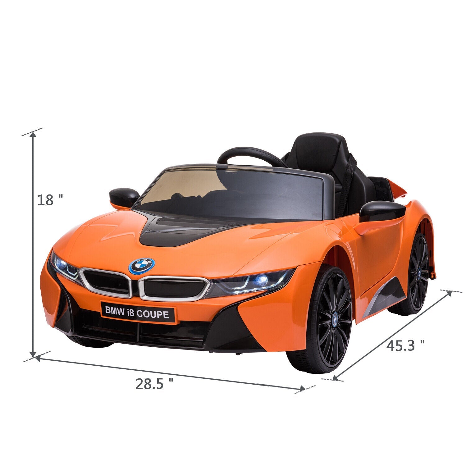 Electric Ride-On Car for Kids with Remote Control and Music, Horn, and Lights - 12V