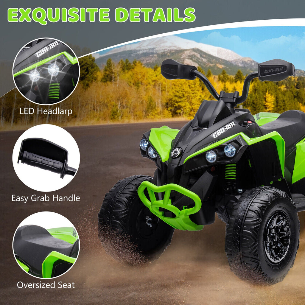 Electric Ride-On Car for Kids with Remote Control, LED Lights, and Music