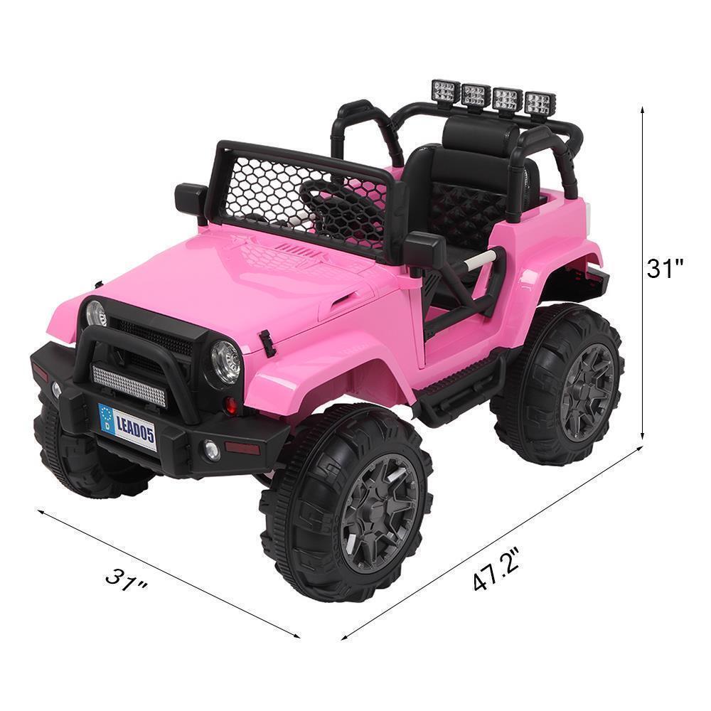 Electric Ride-On Car for Kids with Remote Control, Music, Lights, and Safety Features