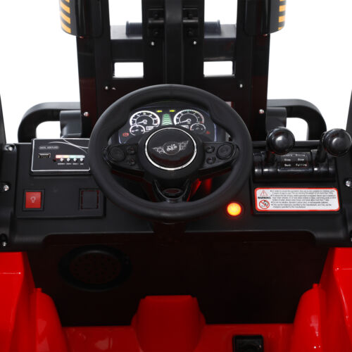Electric Ride-On Car Toy with 3 Speeds and Lifting Rod for Children