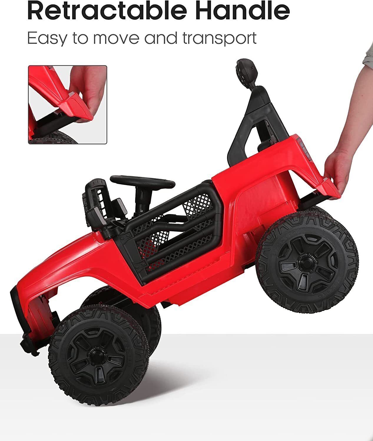 Electric Ride-On Car for Kids with MP3 Music, LED Lights, and Remote Control - 12V 7AH
