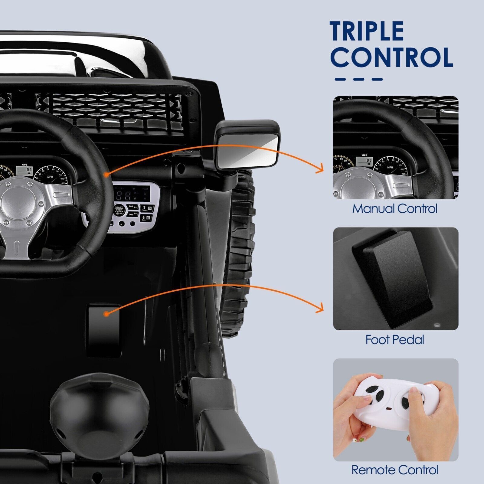 Electric Ride-On Car/Truck for Kids with MP3 Music, Lights, and Remote Control - 61 Options Available