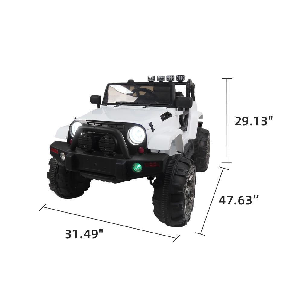 Electric Ride-On Car Truck for Kids with Remote Control, MP3 Player, and LED Lights - 3 Speed Options