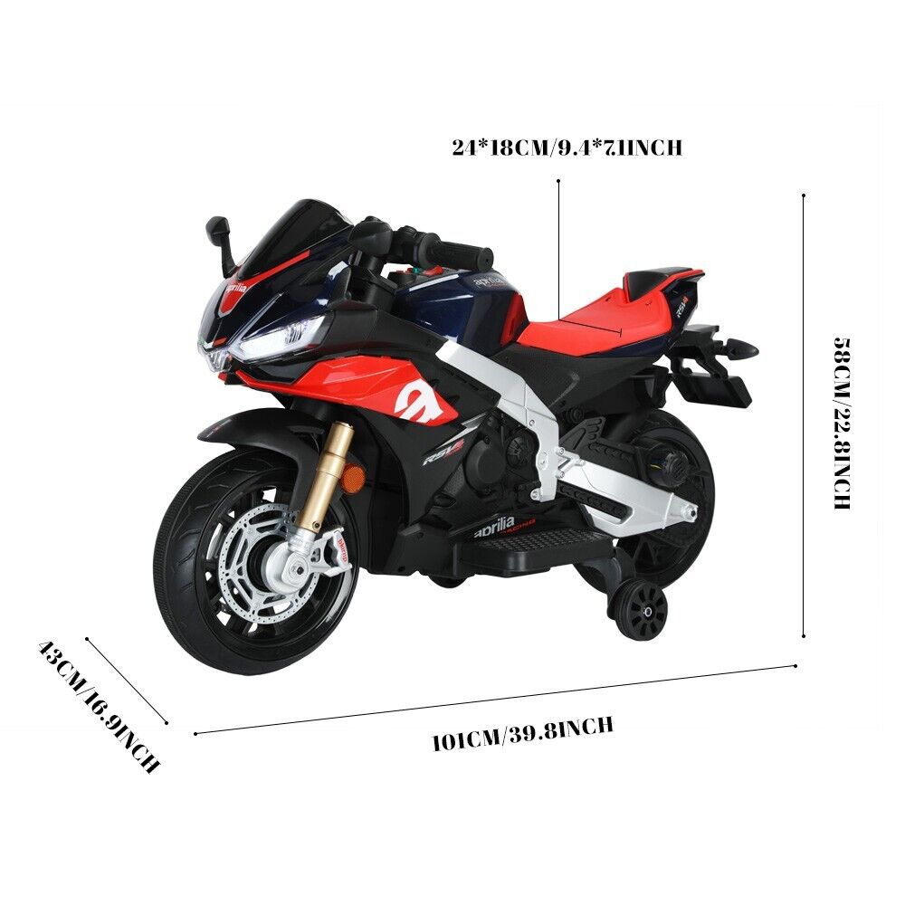 Electric Ride-On Motorbike for Kids Ages 1-4 with Bluetooth and MP3 Compatibility