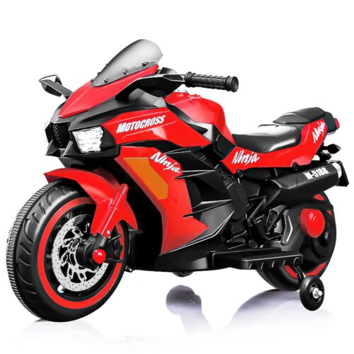 Electric Ride-On Motorcycle for Kids - 12V Rechargeable Battery, 2 Wheels