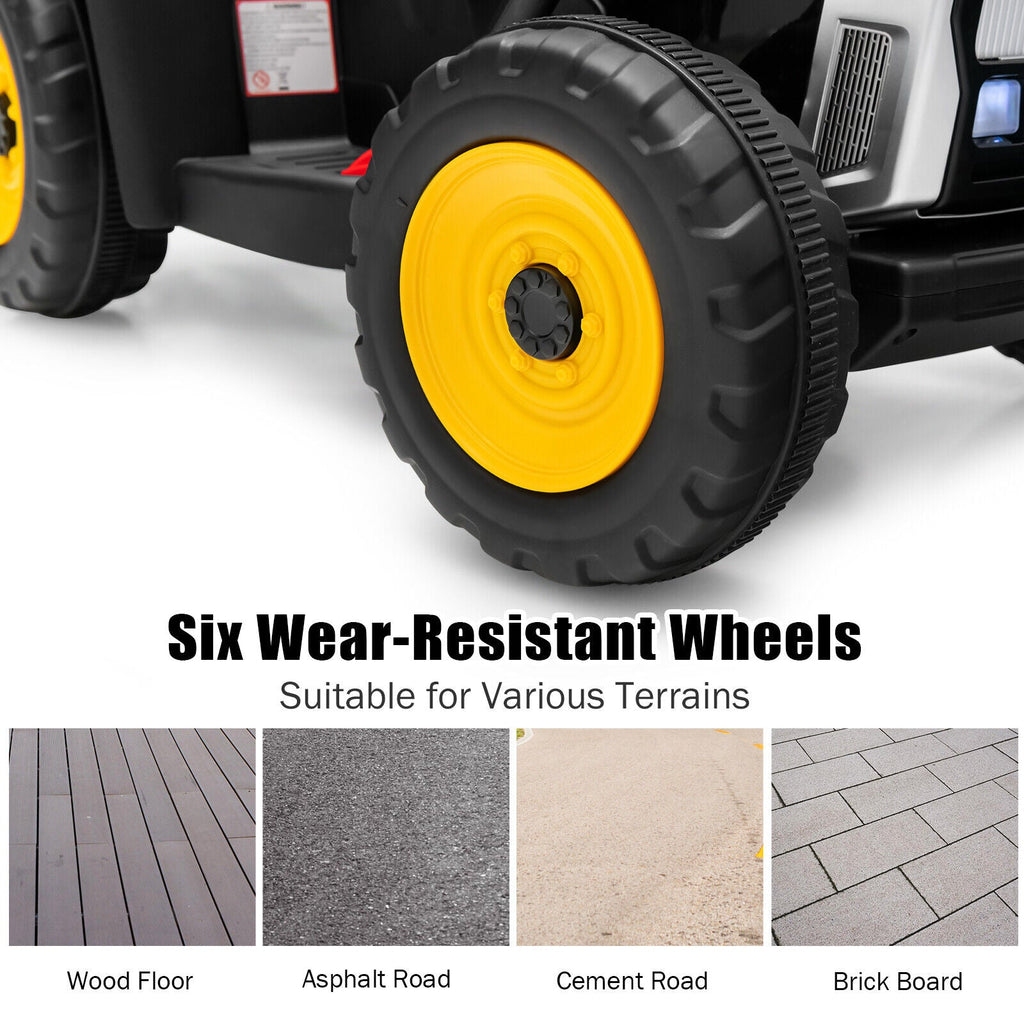 Electric Ride-on Tractor with Trailer for Kids - 3 Speeds & Remote Control