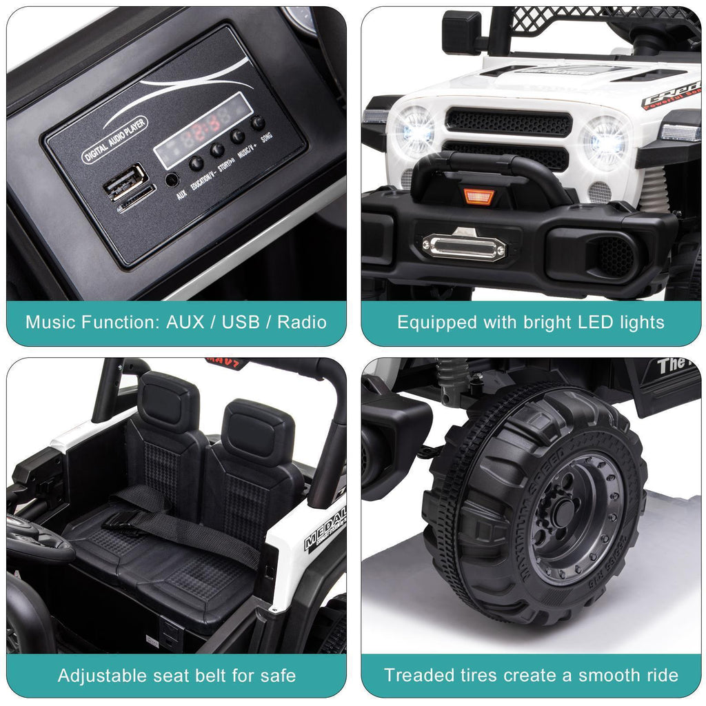 Electric Ride-On Truck for Kids with 3 Speeds and LED Lights - Perfect Gift for Young Drivers!