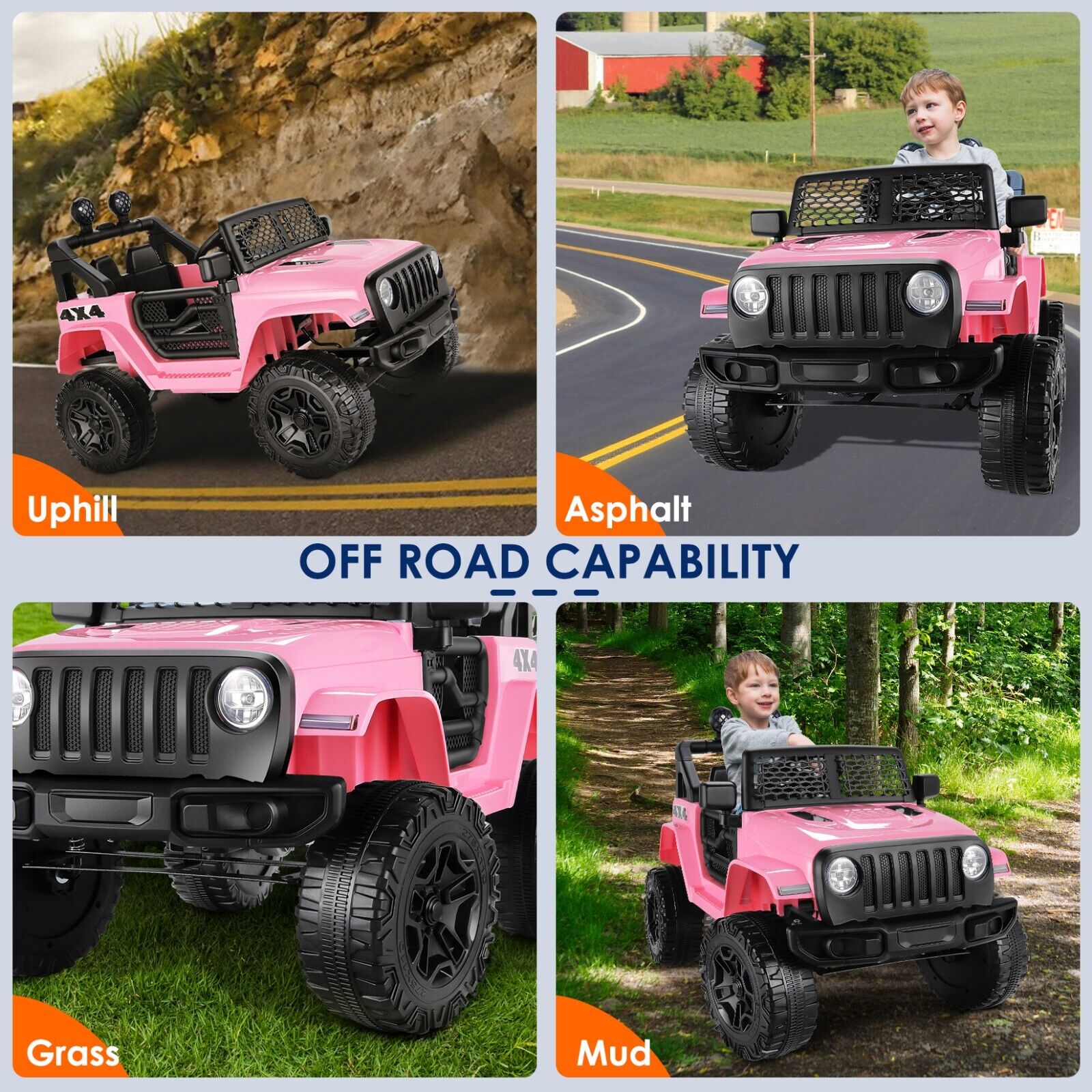 Electric Ride-On Toy Truck for Kids with Bluetooth Remote Control - 12V